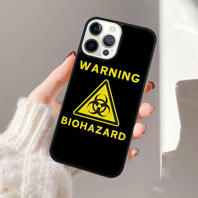 Biohazard Symbol Phone Case For iPhone 17 Air 14 15 16 16e 13 12 Max Cover For Apple iPhone 17 Air 11 Pro Max Plus Coque