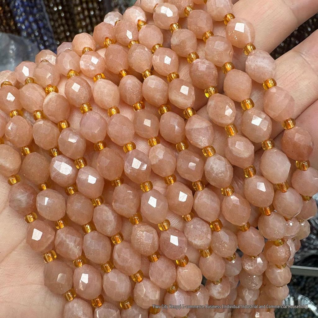 6x8mm Faceted Oval Natural Stone and Crystal Beads for DIY Jewelry