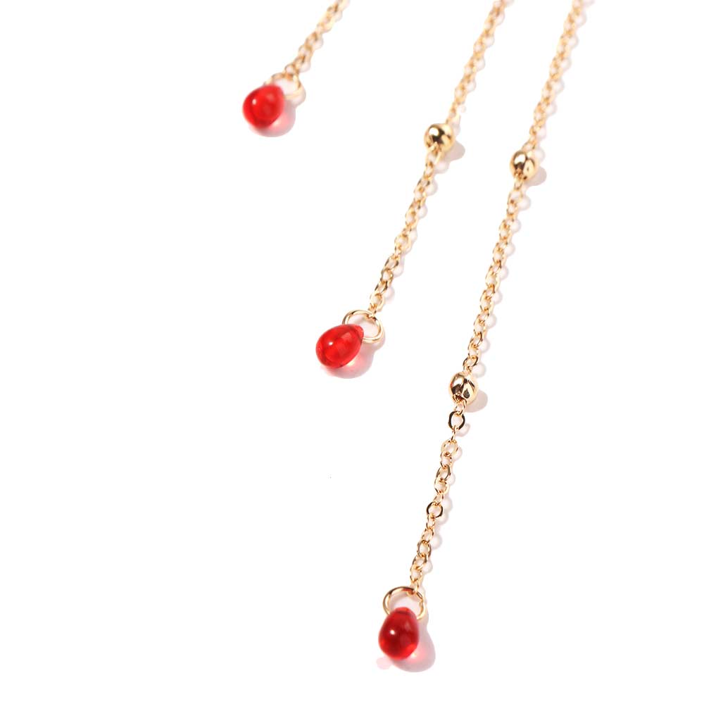 Sparkling Rhinestone Necklace Tassel Chain Shiny Choker Exquisite Clavicle Chain Women