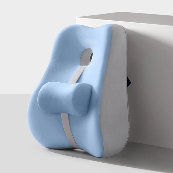 Lumbar Support Cushion Memory Foam Back Support Chair Lumbar Cushion with Adjustable Slider for Office Chair Computer Desk Chair Long Sitting Hours