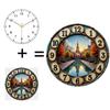 Large 12 Inch Glass Wall Clock with a Continuous, Silent Sweep Second Hand