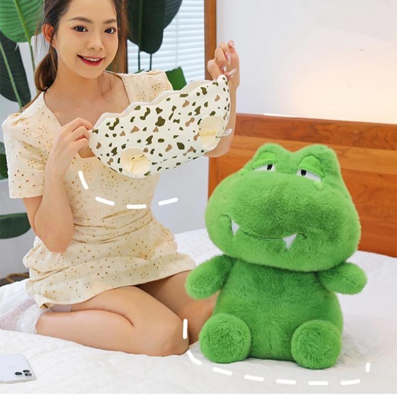 Cartoon Dinosaur Egg Dino Plush Toys Creative Stuffed Crocodile Dragon Doll Soft Pillow Baby Sleeping Cushion for Kids Gifts