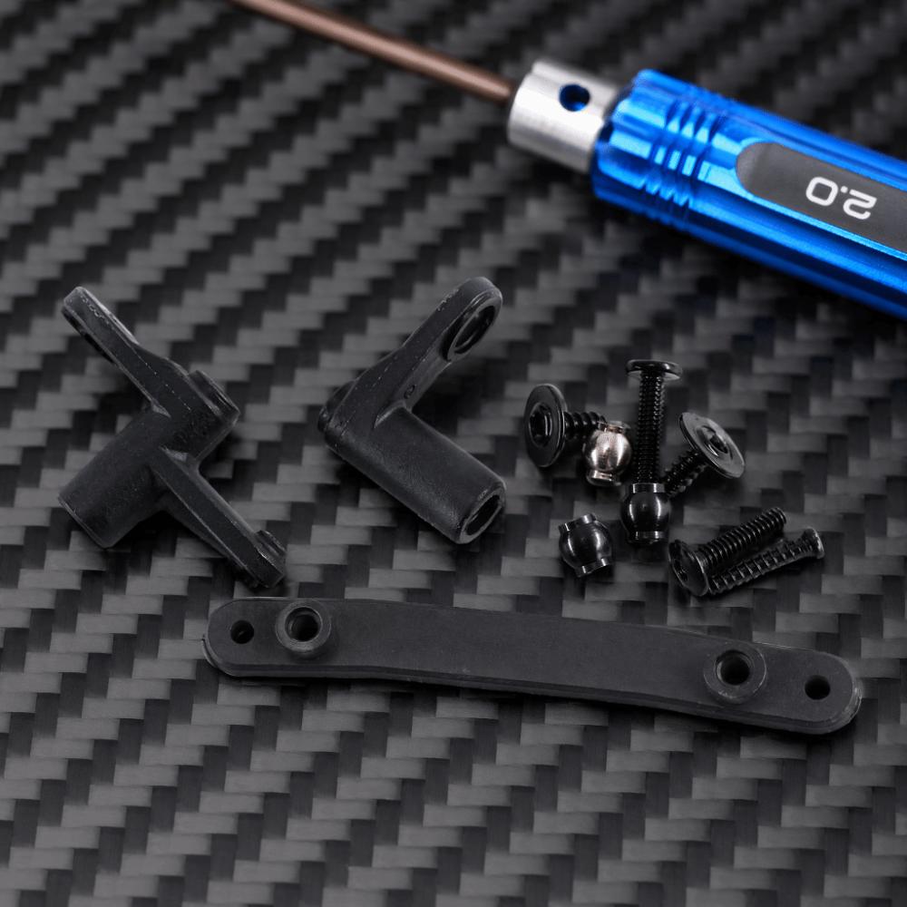 Lightweight Servo Crank Arm Kit for SCY 16101/16102/16103/16201 1/16 RC Car Steering Replacement
