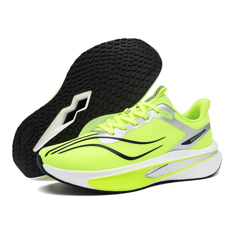 Unisex Sports Shoes Road Running Racing Training Shoes New Cushioned Soft Sole Trendy Mesh Breathable Lace Up Running Shoes