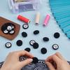 1 Box 20Pcs Black Velvet Buttons 0.91"(23Mm) Round Fabric Covered Velvet Cloth Tuxedo Button With Iron Shank For Sewing