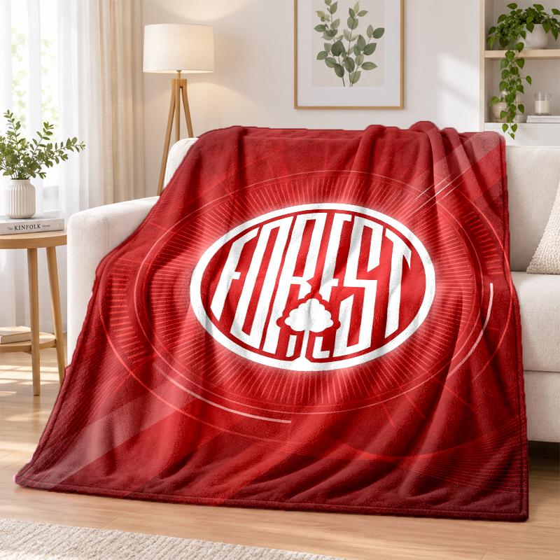 Nottingham Forest Printed Flannel Blanket Warm Comfort Bed Throw For Indoor Home Decoration