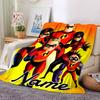 Custom Name Incredibles Poster flannel Blanket for Super Soft Cute Comfort Blanket for Travel Bedding Couch Sofa Blanket