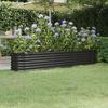 VidaXL Raised Garden Bed Flower Pot Planter Box Raised Bed Patio Terrace Outdoor Galvanized Steel 224x40x36 Cm 318876