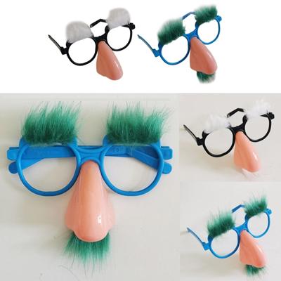 Occhiali Travestimento Naso Divertente con Baffi e Sopracciglia Novità Divertenti Occhiali da Vecchio Halloween Occhiali Barba Finta Regali