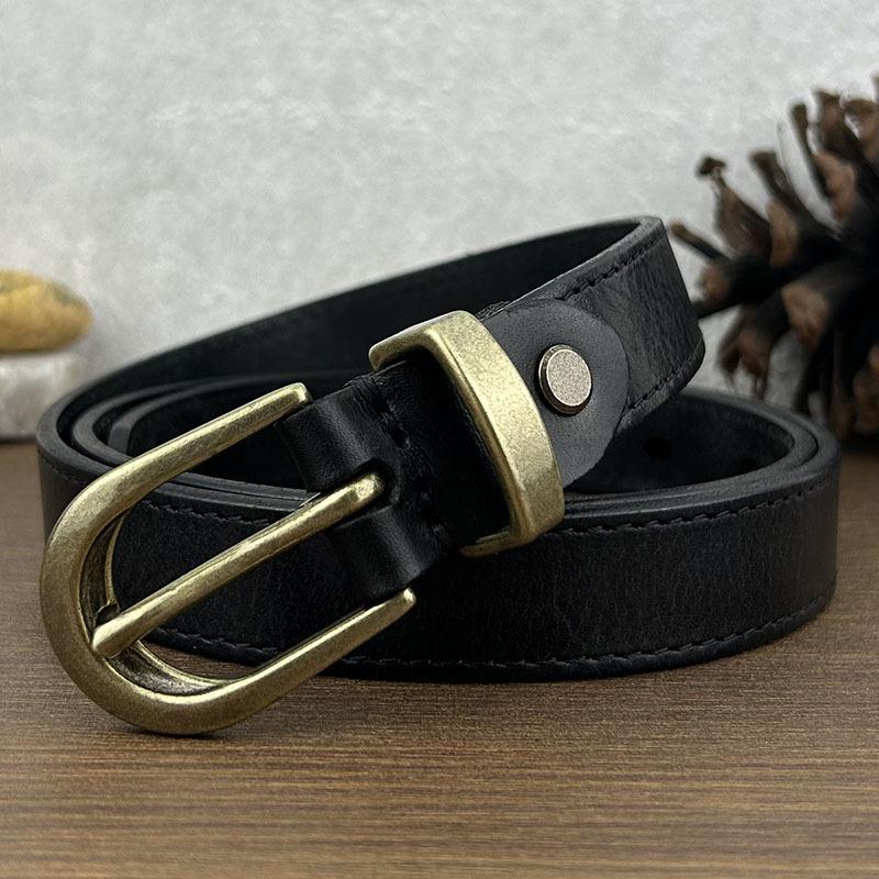 Retro Fashion Trend Leather Belt Women'S First Layer Cowhide Casual Jeans Belt Women