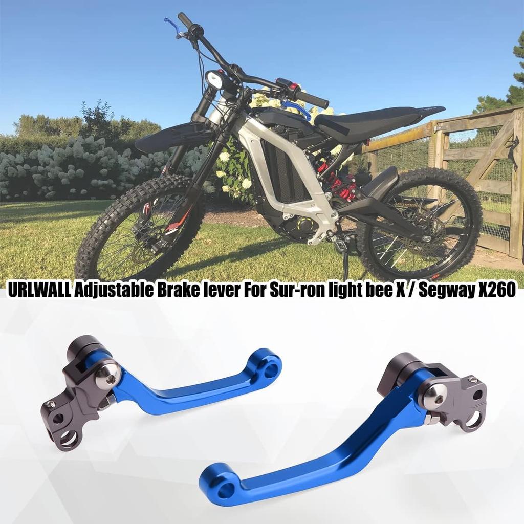 Dirt Bike Kupplungshebel, Verstellbarer Bremshebel mit Drehpunkt für Sur Ron Light Bee Segway X260 X160, 6061 Billet Klappbarer linker und rechter Hebel Satz für Sur
