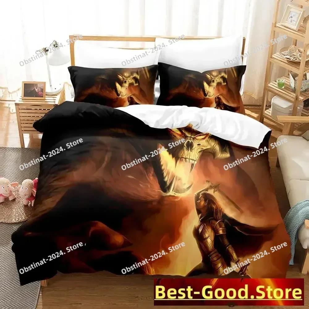 Demon Monster Satan Bedding Set Single Twin Printed Bed Set With Pillowcase Bed Duvet Cover Single Double Queen Super King Size