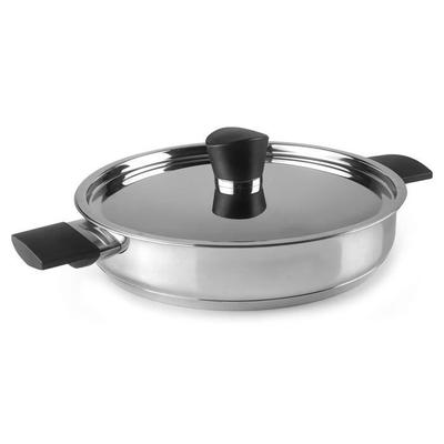 IBILI Svea - Sauté Pan with Lid (28 Cm) - Stainless Steel / Bakelite Handles