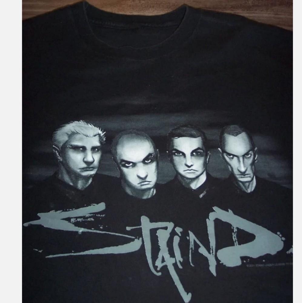 2001 STAIND BAND T-Shirt Black Classic Unisex Cotton Tee S -5XL Unisex T-Shirt S