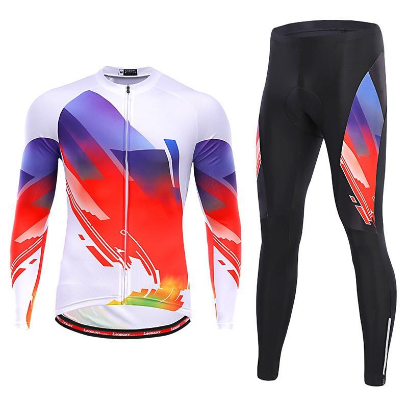 Men s Long-sleeved Cycling Suit Spring and Autumn Cycling Suit 2026 Autumn Breathable Cycling Suit Suit S
