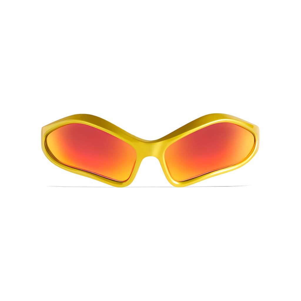 Balenciaga Fennec Oval Sunglasses 'Yellow Red' Men's 768054T00077037