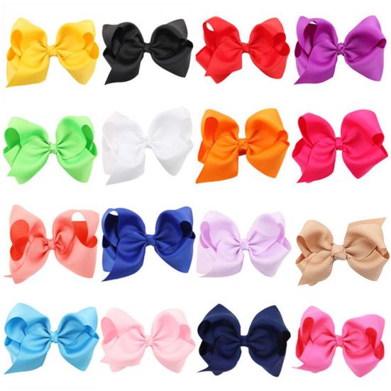 Lovely Baby Toddler Girl Little Princess Big Bow Grosgrain Ribbon Hair Clip Gift