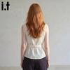 CHOCOOLATEit Women's French Lace Sleeveless V-Neck Blouse