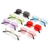 Frameless Sunglasses, Personalized Trimmed Ocean-Colored Glasses, Praise Multi-Color Colorful Sunglasses For Women