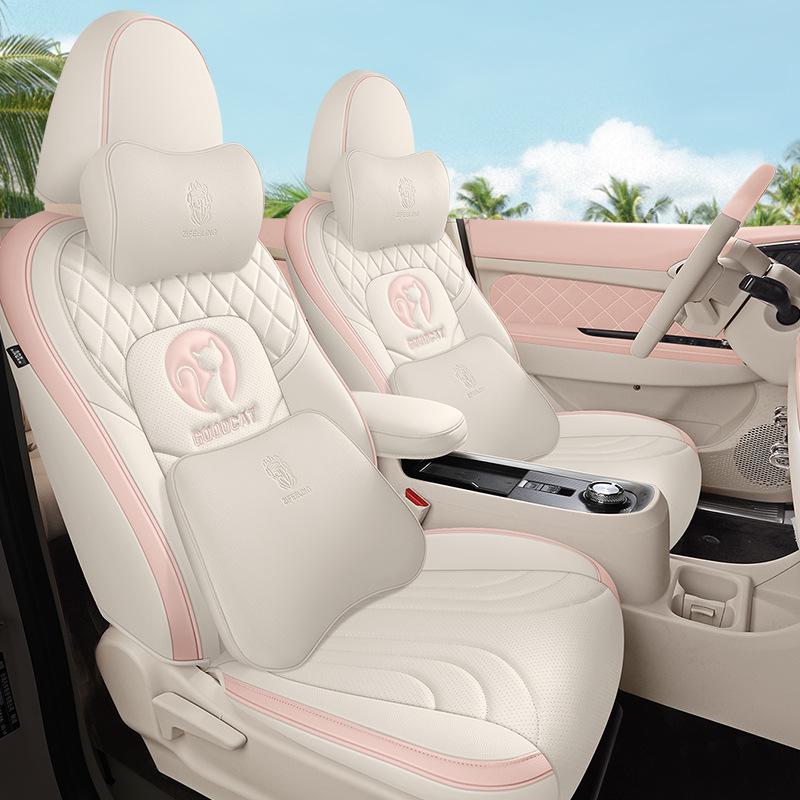 ORA Good Cat GT Cartoon Seat Cover - Full Wrap, Four Seasons Use, Cute Design, 2022 Model.