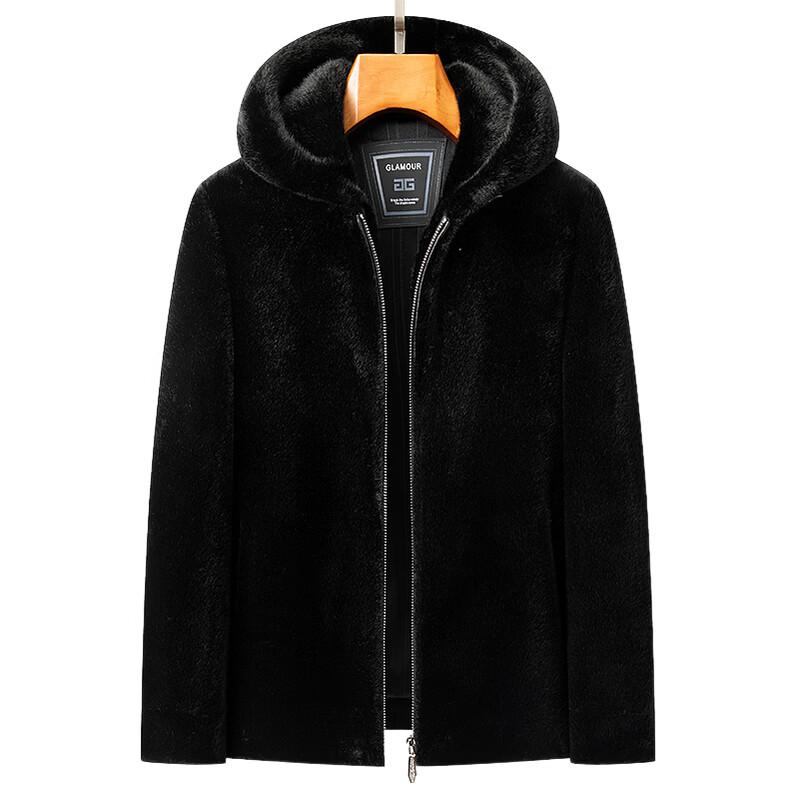 Men's Thickened Hooded Faux Mink Fleece Casual Jacket