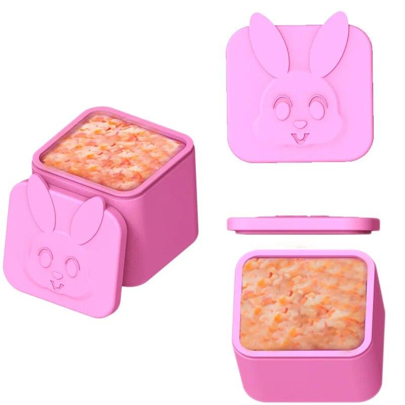 Antihaft-Silikon-Lunchbox für Kinder, Soßenbehälter mit Deckel, Lunchbox, kleines Zubehör, Eiswürfelschale
