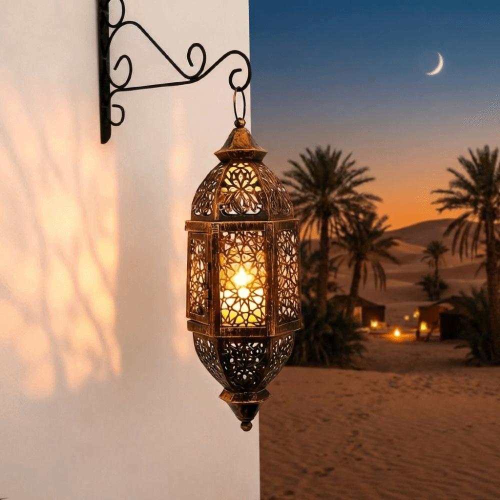 Moroccan Style Vintage Hollow Candlestick Metal Frame Candle Lantern Candle Stand  Hotel