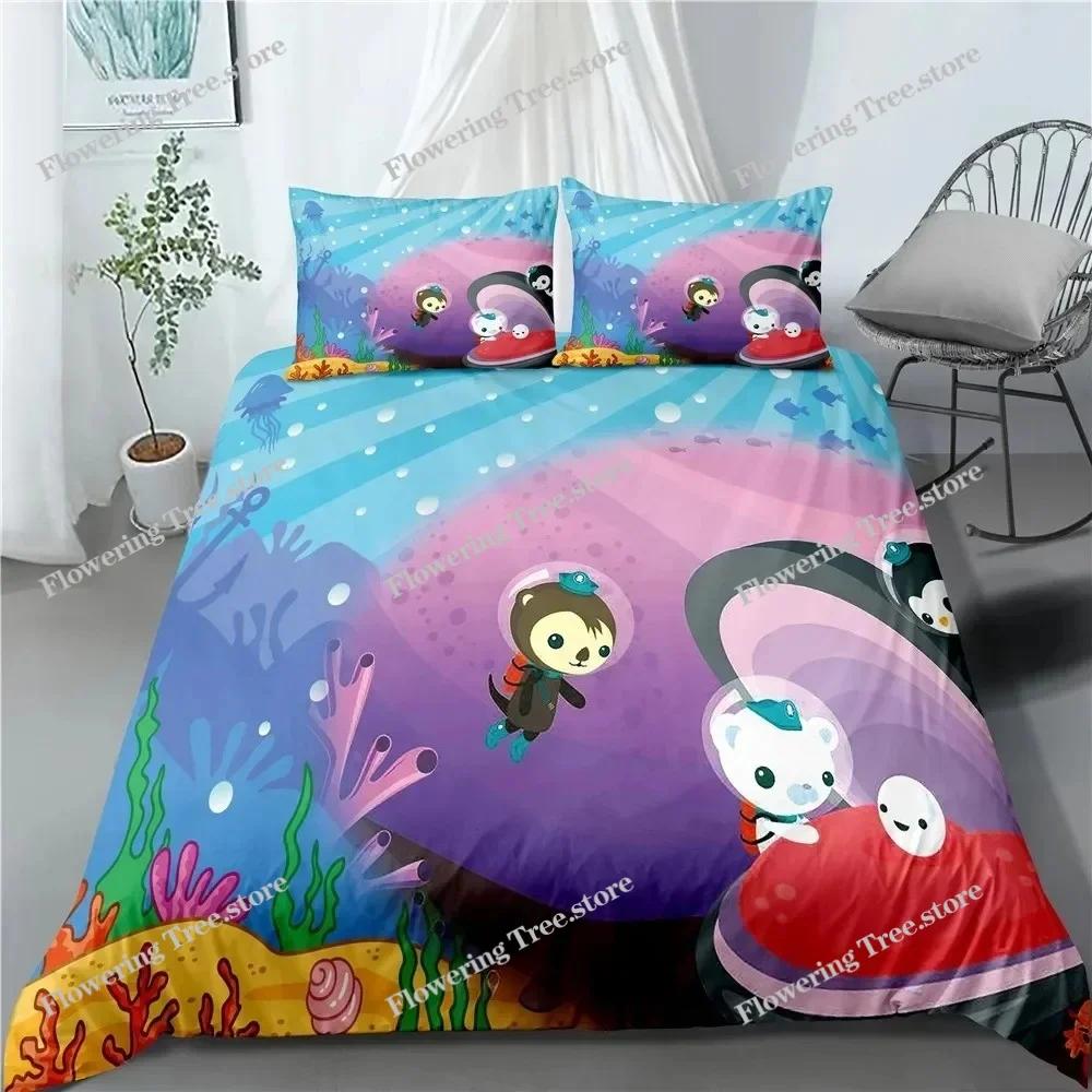 The Octonauts 3D Bedding Set Cartoon Duvet Cover Polyester Pillowcases Quilt Cover Gift For Kids Twin King Queen Home Decor