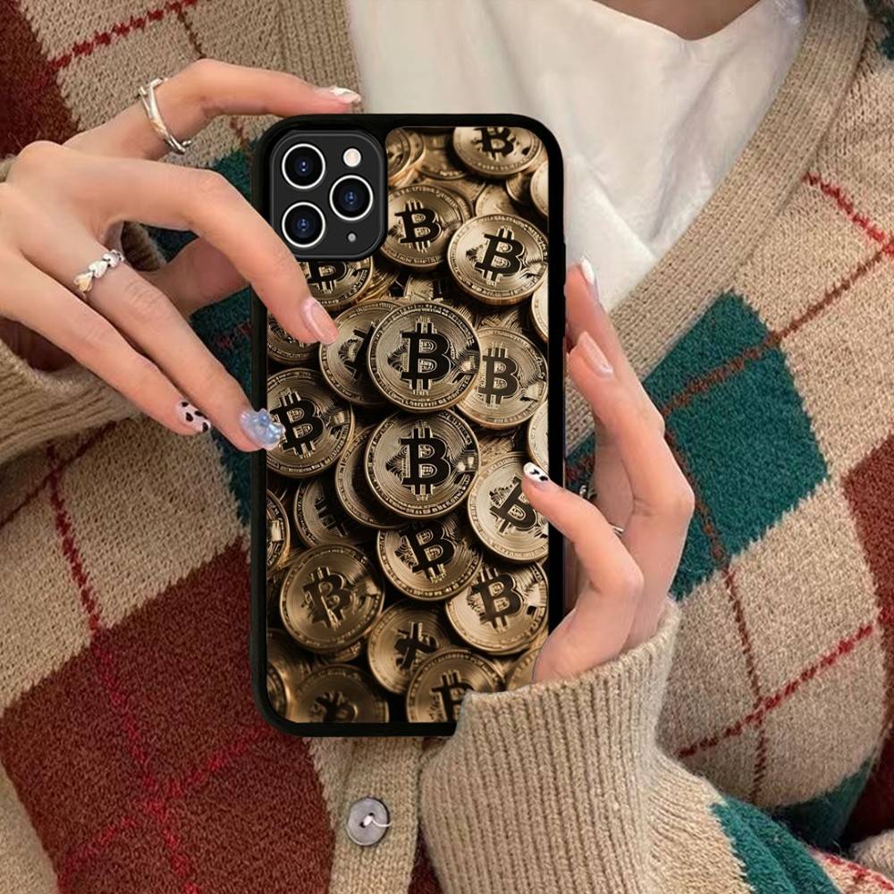 

Bitcoin Retro Logo PC+TPU Shockproof Protective Phone Case For IPhone17 14 15 16 Pro Max 13 12 11 17 Air iPhone 14