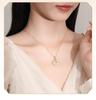 Tichiya S925 Sterling Silver Ping'an Buckle Necklace for Women - New Chinese Style Hetian Jade Clavicle Chain