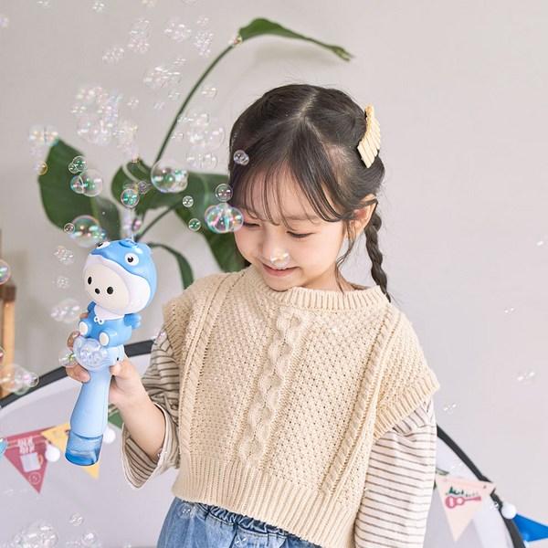 B&C Cute Whale Bubble Angel Rechargeable Automatic Bubble Gun Korean Childrens Toys
