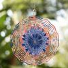 Vibrant Blue and Orange Wind Chime for Garden Decor with 360 Degree Hanging