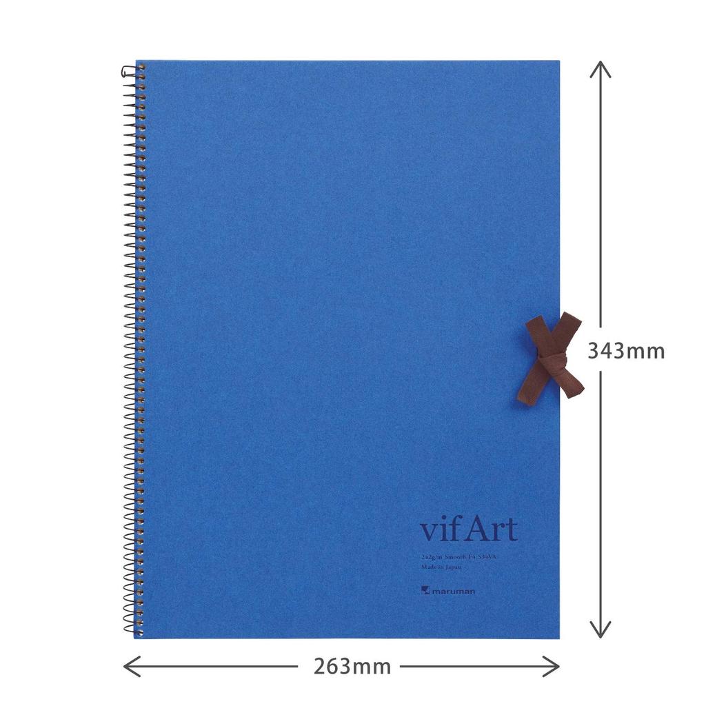 Maruman Sketchbook F4 Vif-Art Watercolor Paper, Fine Grain, 15 Sheets, S34VA