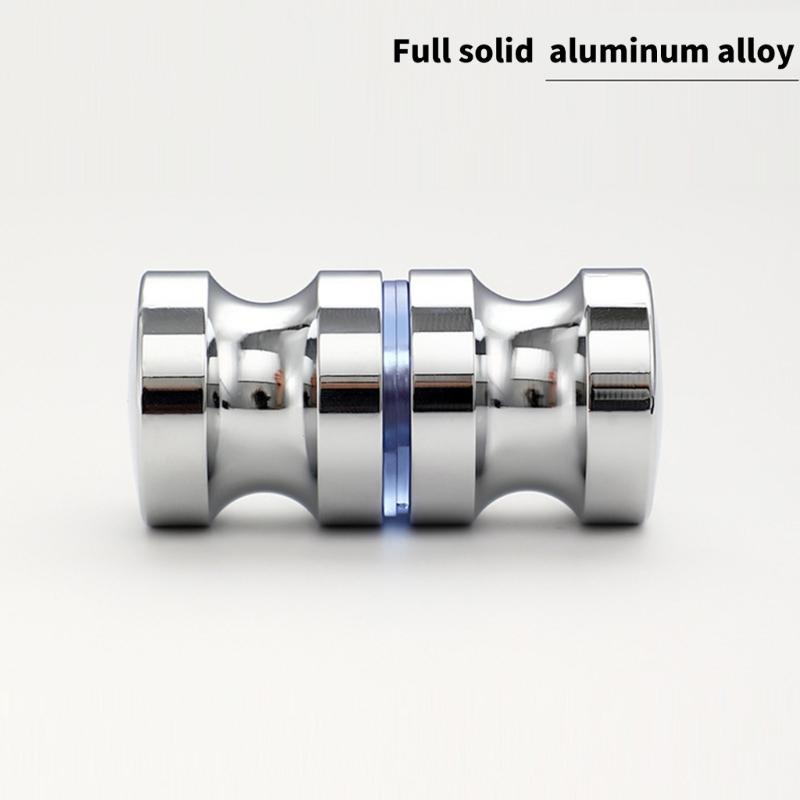 Pack of 2 Stylish Contemporary Glass Door Handles Aluminum Alloy Materials Bathroom Accessory for Wet Environment