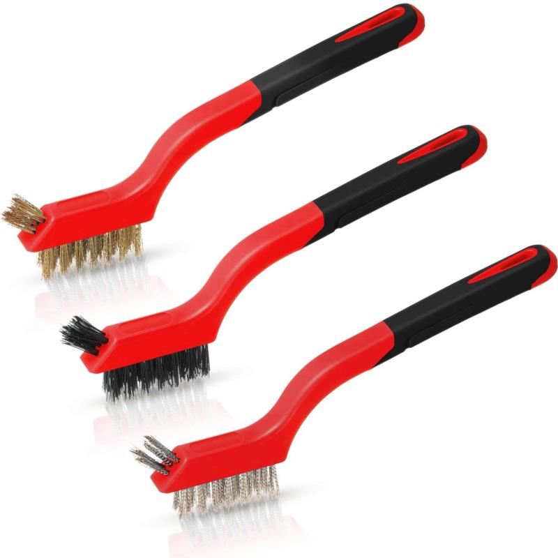 Double End Brush Stainles Steel Wire Brush Cleaning Rust Removing Polishing Tool