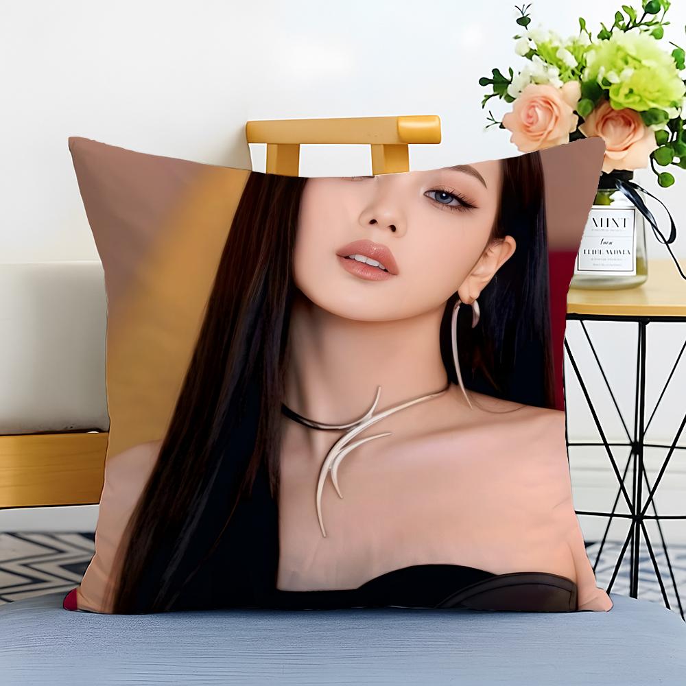 

J Jisoo Cushion Cover Washable Linen Pillowcase Soft for Sofa Bed Cozy Home Room Decor 30x30cm