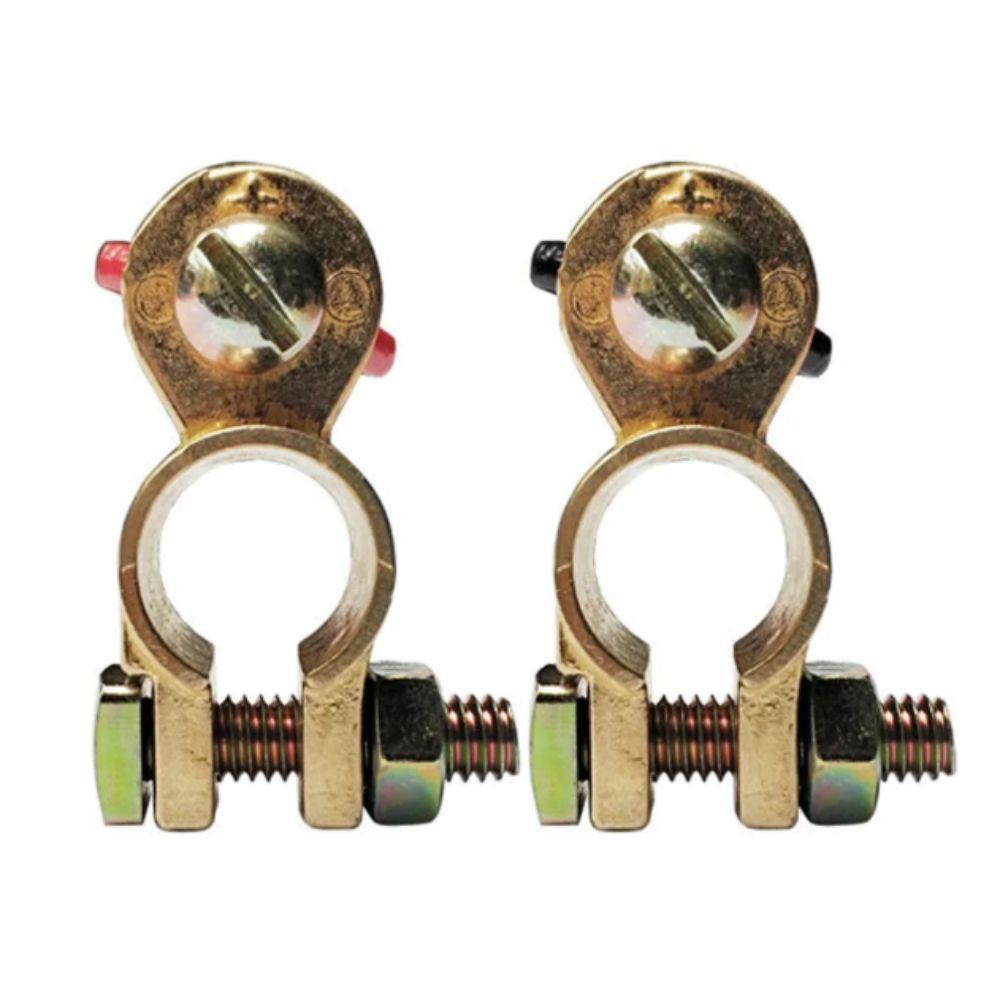 Brass Material Battery Clamps Adjustable Design Battery Connectors  Boats Use