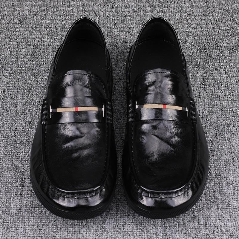 Autumn Summer Men's Leather Shoes 2025 Soft Leather Business Casual Flat Shoes Comfortable Slip-On Men's Loafers Wedding Party