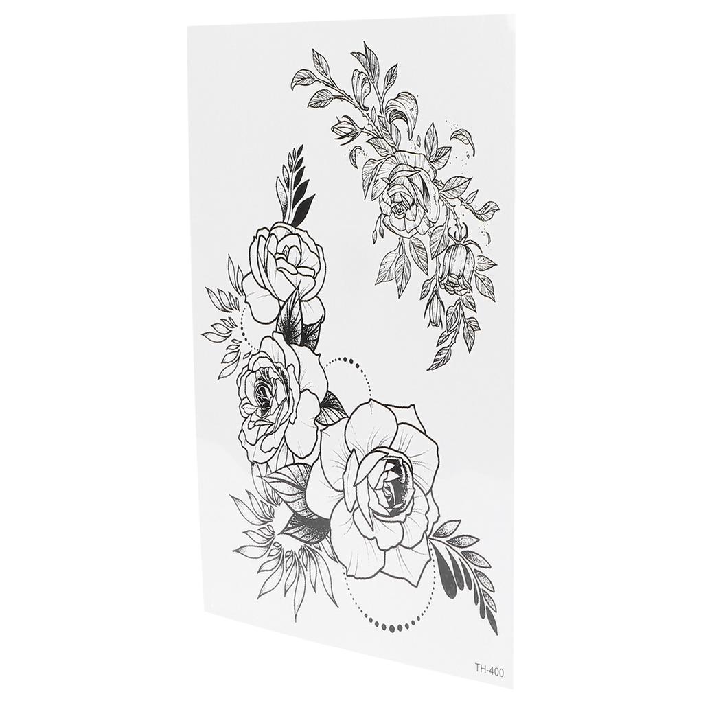 Temporary Tattoo Sticker Arm Chest Back Leg Waterproof Women Flower Tattoo StickerTH‑400