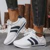 New Lace-up Casual Sports Shoes, Soft-soled Versatile Forrest Gump Shoes, Flat Anti-slip Student Shoes, Soft Leather White Sneakers