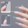 100Pcs/box XS/S/M Fake Nails No Polishing No Trace Press On Nails Clear Artificial Thin Nail Tips For Nail Extension Home DIY