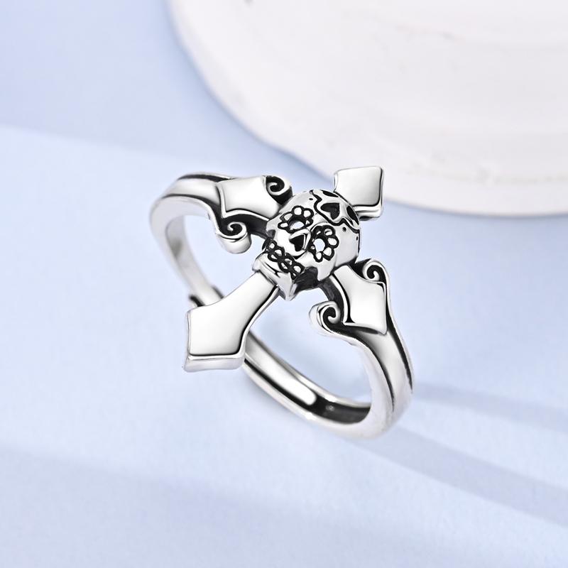 Original 925 Silver Ring Sparking Sun Moon Rose Feather Open Rings for Women Girls Jewelry Birthday Anniversary Engagement Gifts
