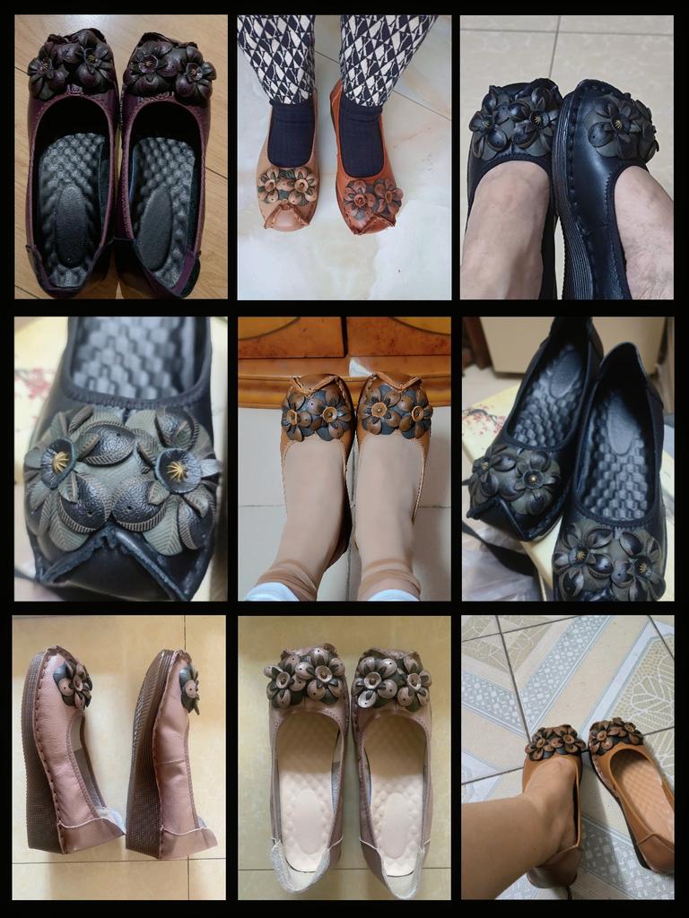 New floral real leather shoes for women 2025 spring ballet flats luxury  designer wedges loafers soft wedges moccasins