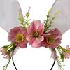 Festival Rabbit Ears Hair Band Soft Mesh Plastic Holiday Theme Hair Decoration Comfortable Wear for Children Adults