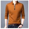 Long-sleeved T-shirt for Men, Youth Lapel Solid Color POLO Shirt for Men, Korean Style Autumn Casual Bottoming Shirt for Men, Polo Shirt