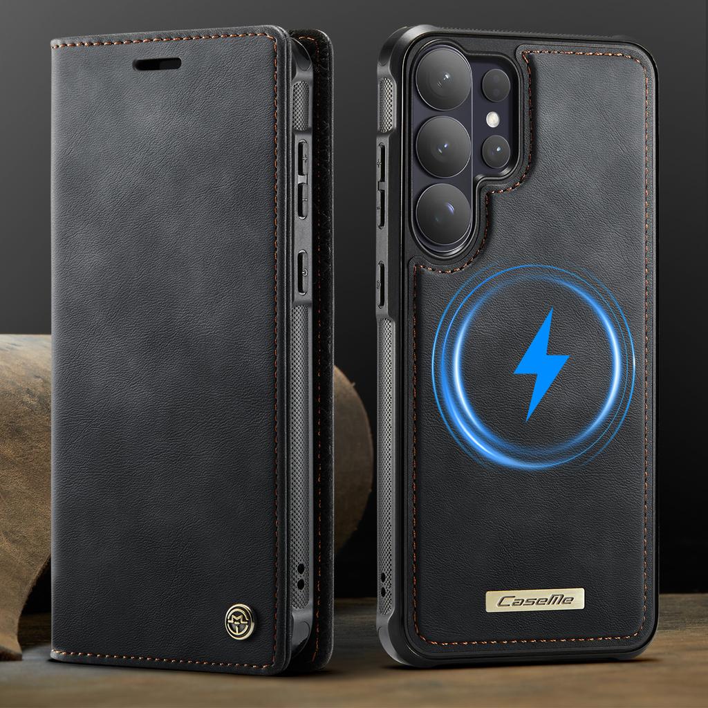 Magnetic Leather Case for Samsung Galaxy S26 Ultra S25 Edge S24 Plus S23 FE S22 S21 S20 Detachable Card Bag Holder Phone Cover