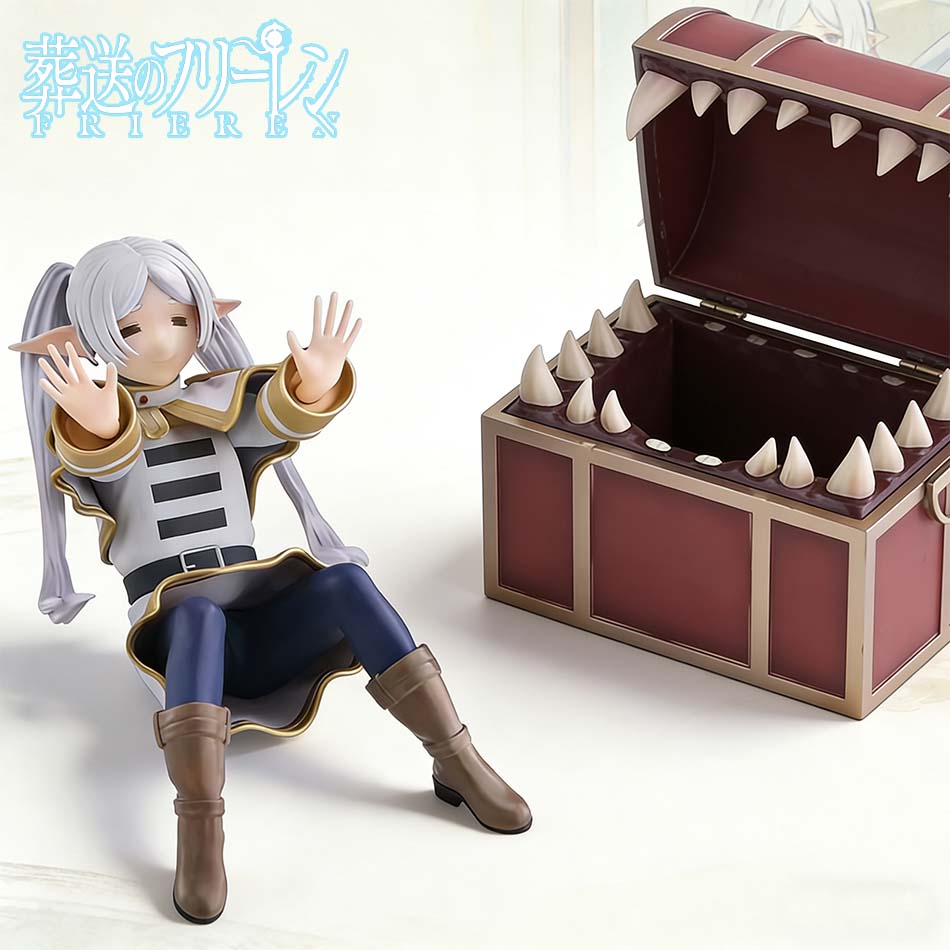 In Stock Frieren Beyond Journey'S End Treasure Box Scene Action Figure Scepter Statue Collectible Model Desktop Ornament Gifts