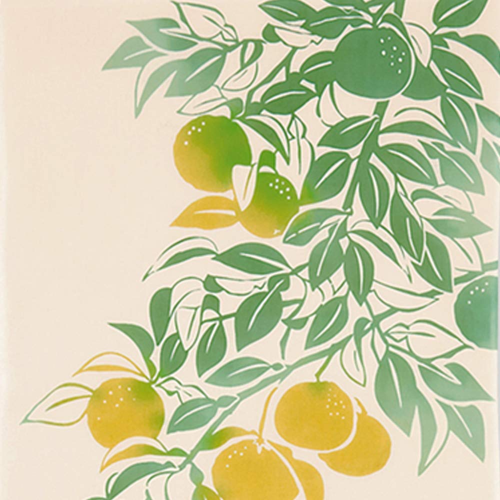 kenema dyed hand 34 x 90cm Miyamoto-Towel Japanese-made towel, "Yuzu Ripening" pattern,
