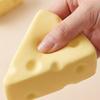 PU Foam Triangle Cheese Shape Squeeze Toy Stress Relief Slow Rising Simulation Decompression Toy for Hand Exercise and Relaxation
