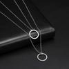 LIKGREAT Multi Layers Bar Coin Pendant Necklace Moon Star Cross Neckchain for Women Stainless Steel Chain Choker Jewelry NotFade